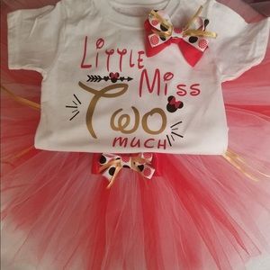 Tutu sets included headband/clip tutu and shirt